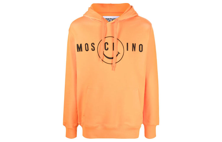 MOSCHINO SS22 Orange Hoodie with Letter Embroidery J1708-2028-1063