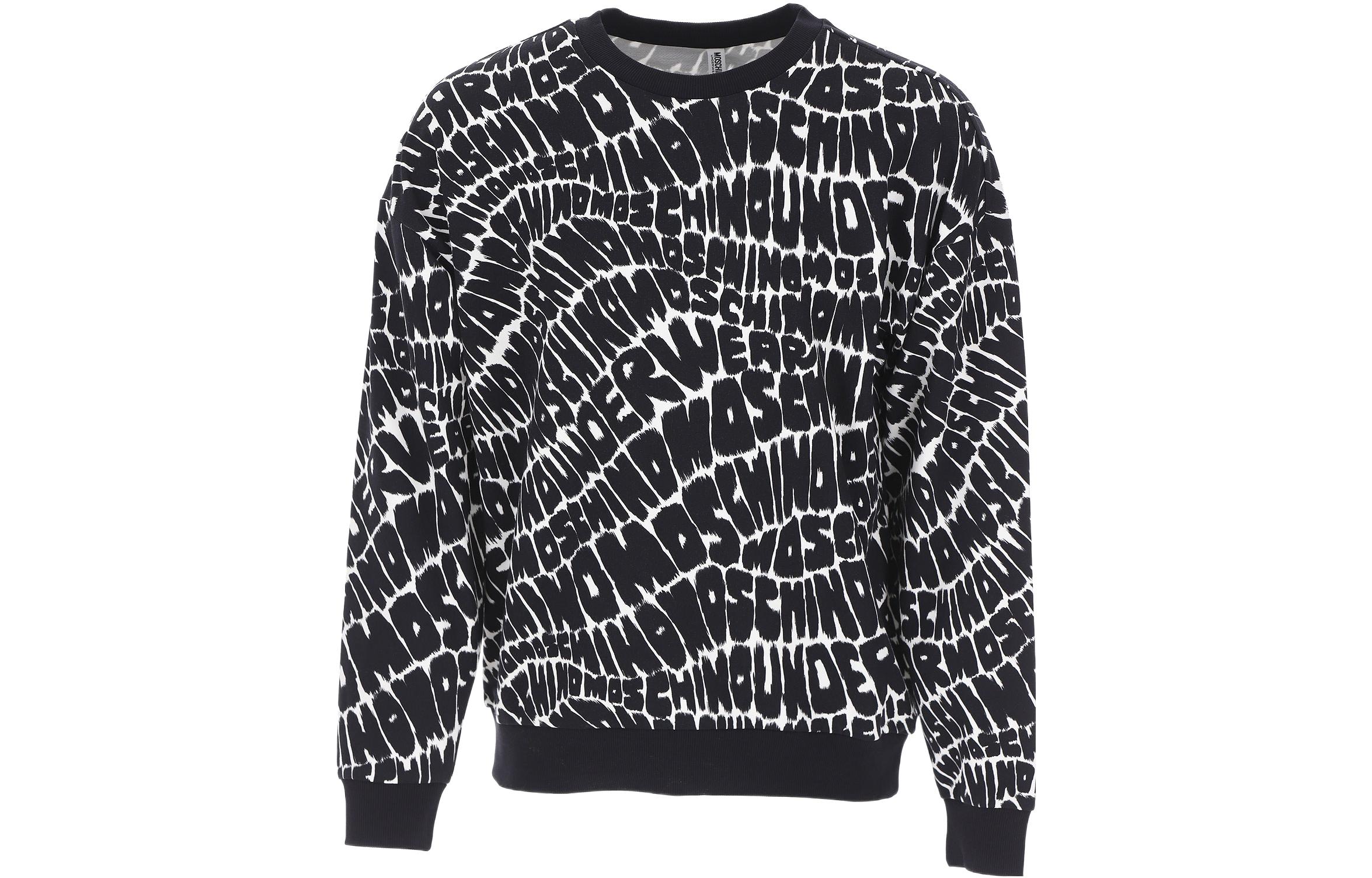 MOSCHINO SS22 Ribbed Crewneck Long Sleeve Sweatshirt Black V1703-8105-1555