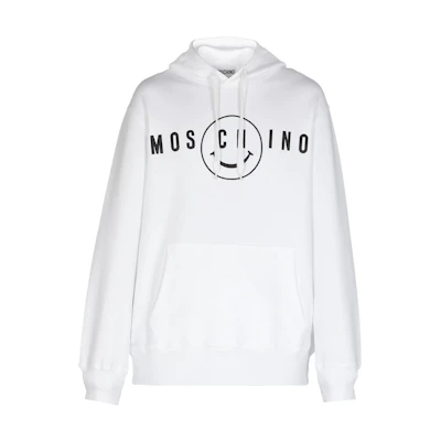 MOSCHINO SS22 Smiley Logo Cartoon Print Sweatshirt White () J1708-2028-1001