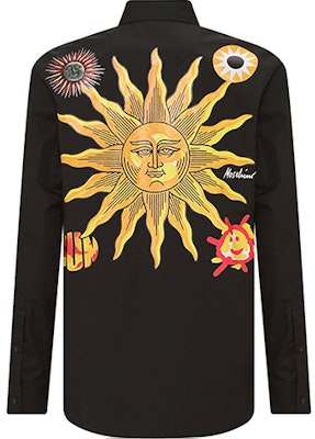 MOSCHINO SS22 男士太陽印花黑色長袖襯衫 J0212-2035-1555 Lookbook MOSCHINO SS22 男士太陽印花黑色長袖襯衫 J0212-2035-1555
