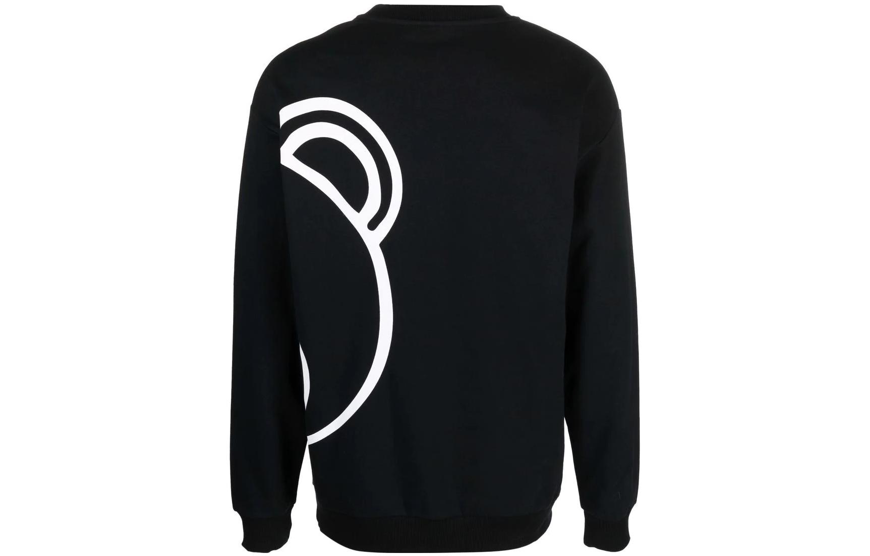 Lookbook Moschino SS22 Teddy Bear Cartoon Print Pullover Sweatshirt Black - A1714-8121-0555