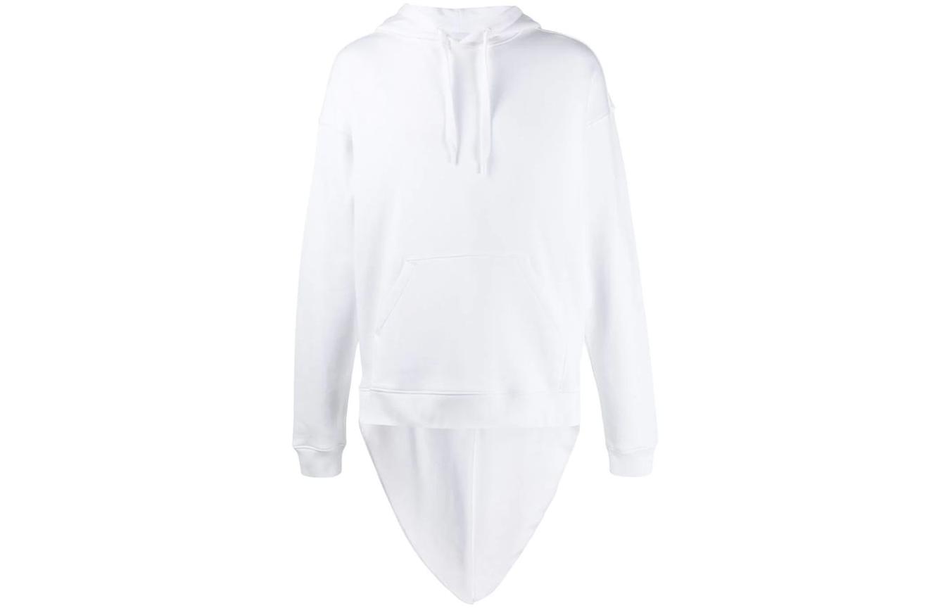 Moschino SS22 White Asymmetric Cartoon Print Hoodie Casual Long Sleeve J0713-0240-1001