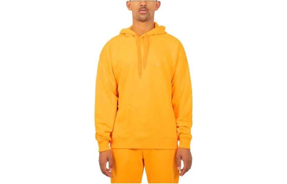 MOSCHINO SS22 Yellow Hoodie with Solid Letter Logo Print for Men ZPA17-0320-2863