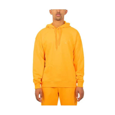 MOSCHINO SS22 Yellow Hoodie with Solid Letter Logo Print for Men ZPA17-0320-2863