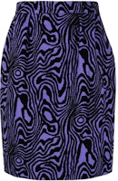MOSCHINO SS22 Zebra Print High-Waisted Pencil Skirt Purple Black. A0116-5555-1278 MOSCHINO SS22 Zebra Print High-Waisted Pencil Skirt Purple Black. A0116-5555-1278