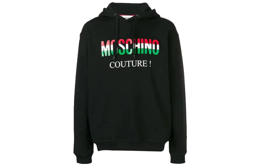 MOSCHINO SS23  Black Printed Long Sleeve Hoodie ZA1709-0227-1555