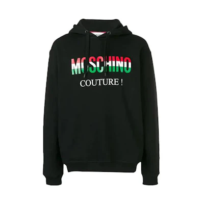 MOSCHINO SS23 Black Printed Long Sleeve Hoodie ZA1709-0227-1555