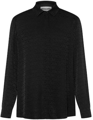 모스키노 SS23 블랙 로고 자카드 긴팔 셔츠. A0203-2649-0555 Buy 모스키노 SS23 블랙 로고 자카드 긴팔 셔츠. A0203-2649-0555