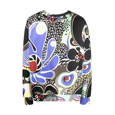 MOSCHINO SS23 Abstract Pattern Crewneck Sweatshirt Men’s Black A1716-2030-1555