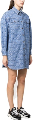 모스키노 SS23 알파벳 로고 프린트 셔츠 드레스 블루 긴팔 A0401-2723-1299 Purchase 모스키노 SS23 알파벳 로고 프린트 셔츠 드레스 블루 긴팔 A0401-2723-1299
