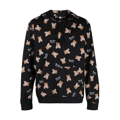 MOSCHINO SS23 Black Teddy Bear Print Long-Sleeve Unisex Sweatshirt A1703-4416-1555
