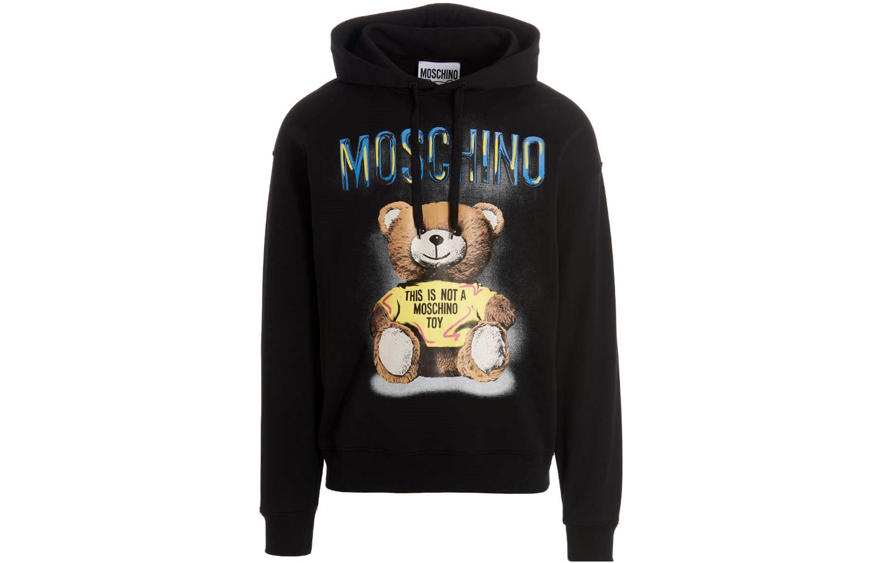 Order MOSCHINO SS23 Baju Hitam Lengan Panjang Kartun Cetak Pullover Sweater. V1733-0228-1555