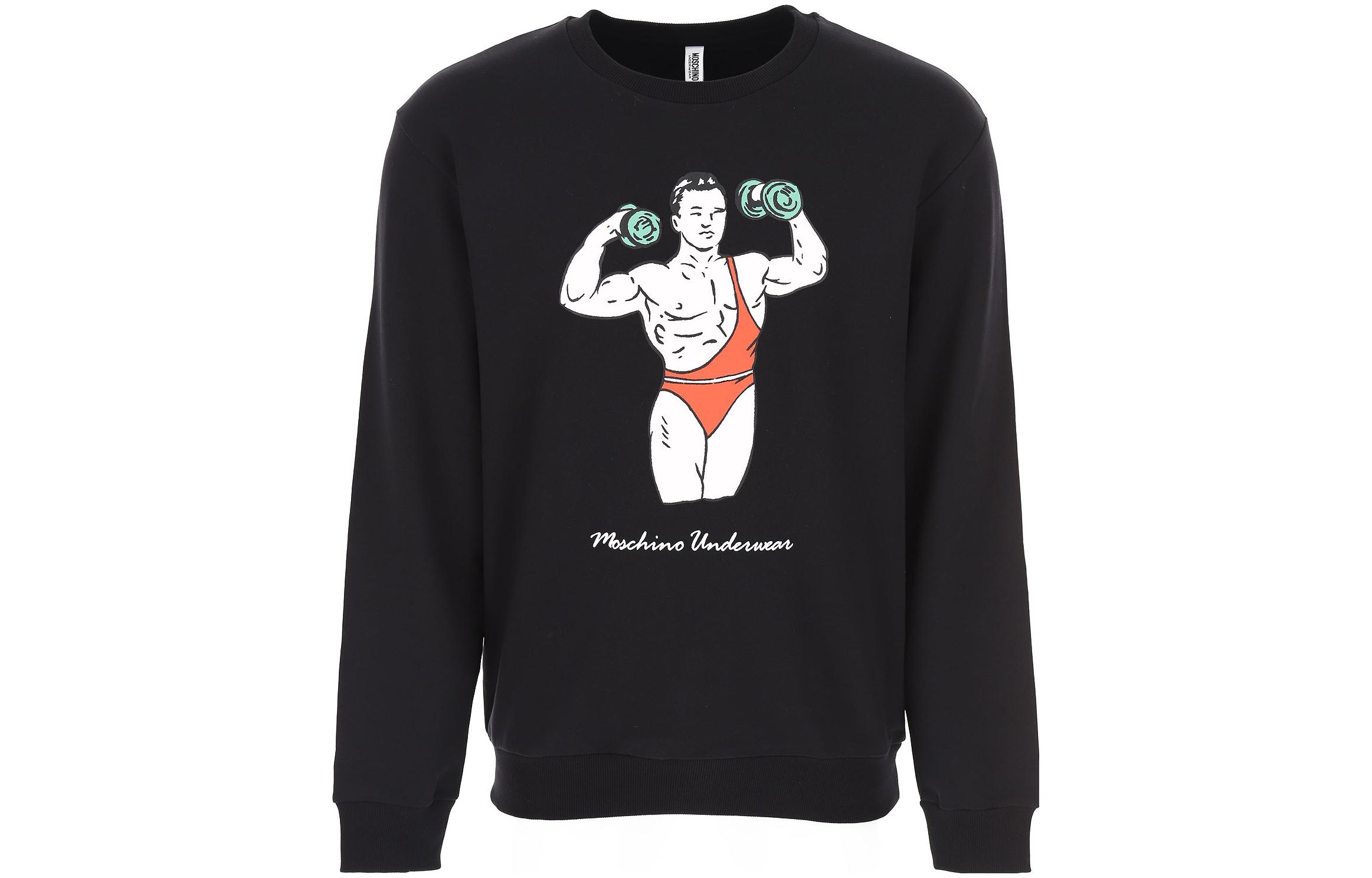 MOSCHINO SS23 Character Letter Graphic Crewneck Sweatshirt Black () A1725-8123-0555