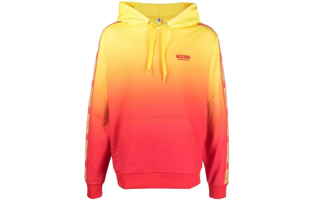 MOSCHINO SS23 Gradient Logo Printed Hoodie Yellow Men’s Long Sleeve A1707-4421-1215