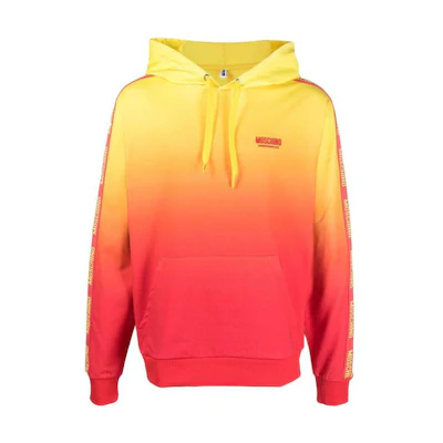MOSCHINO SS23 Gradient Logo Printed Hoodie Yellow Men’s Long Sleeve A1707-4421-1215