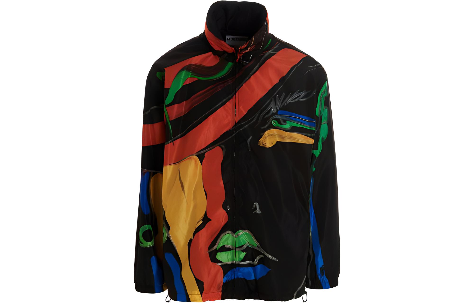 MOSCHINO SS23 Graffiti Print Straight Long-Sleeve Jacket Men Multicolor A0618-0250-1555