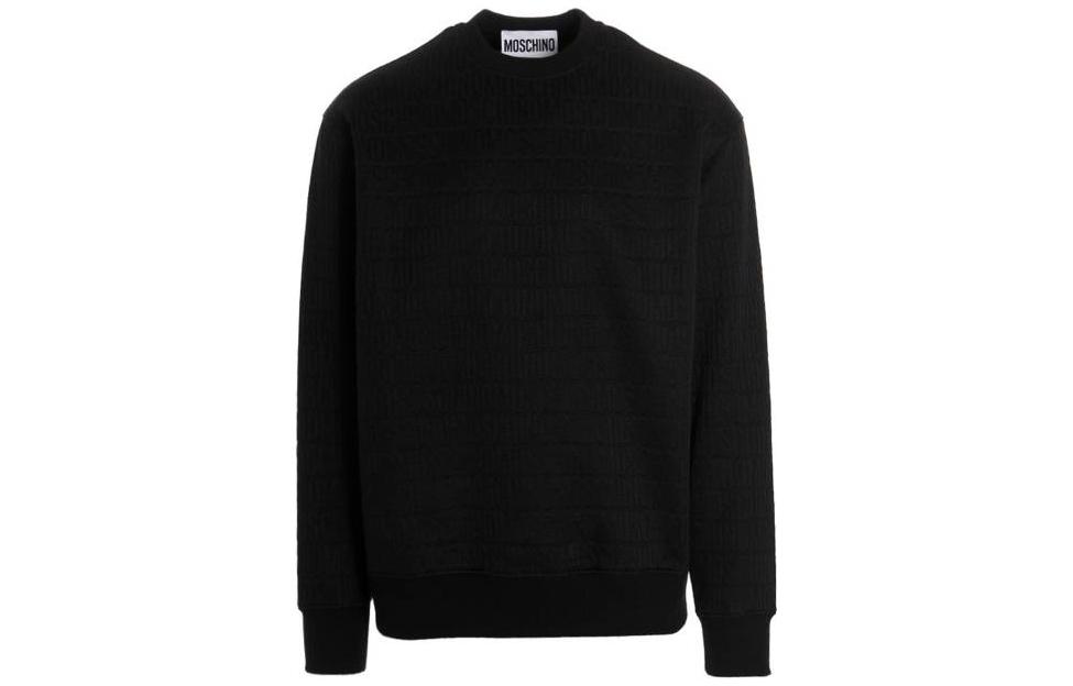 MOSCHINO SS23 Letter Print Crewneck Sweatshirt Black () A1701-2629-0555