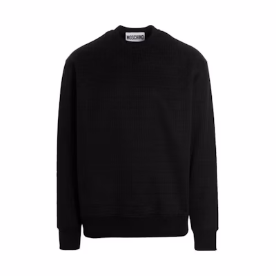 MOSCHINO SS23 Letter Print Crewneck Sweatshirt Black () A1701-2629-0555