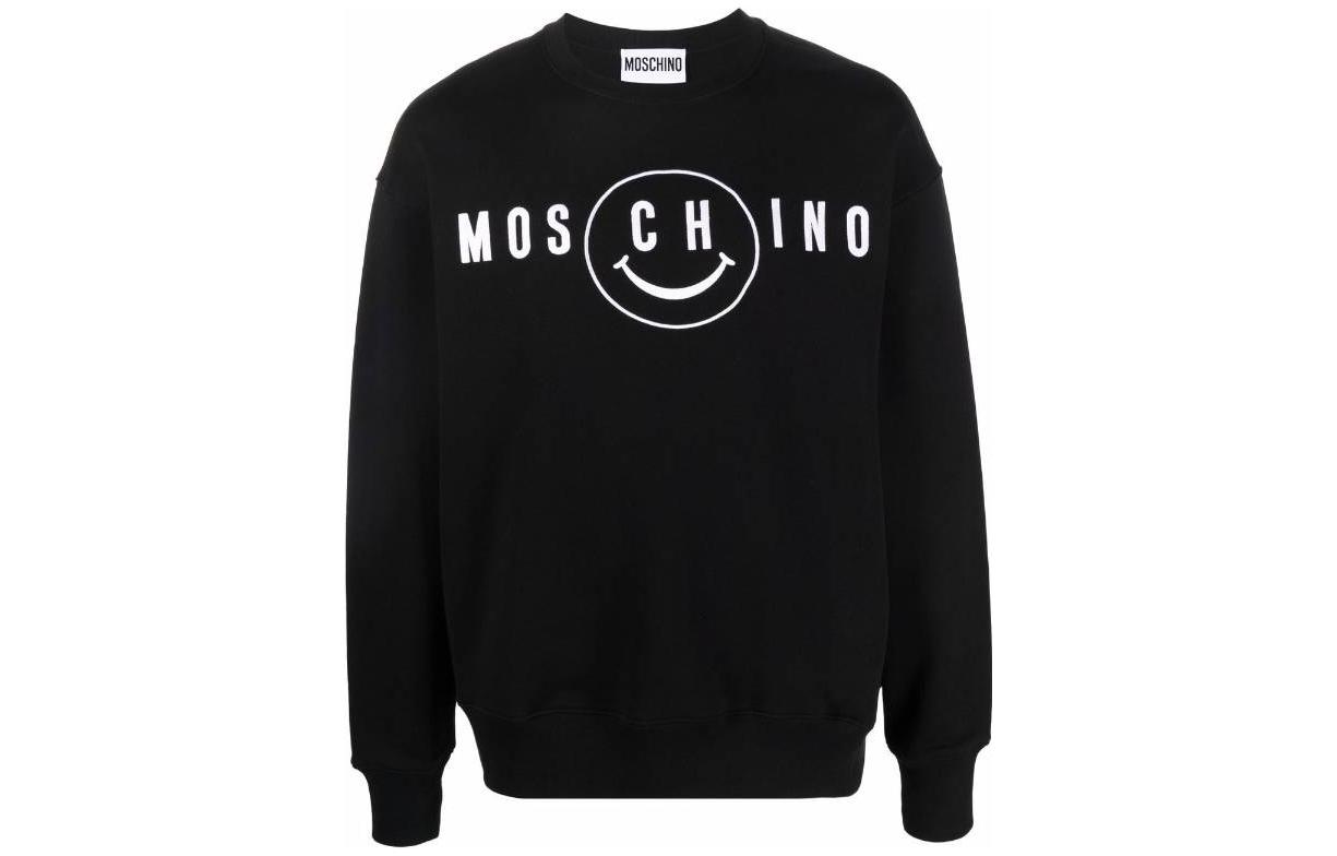 MOSCHINO SS23 Letter Print Crewneck Sweatshirt Black () 17092028J1555
