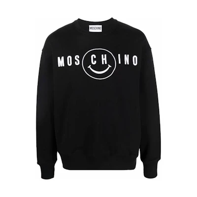 MOSCHINO SS23 Letter Print Crewneck Sweatshirt Black () 17092028J1555