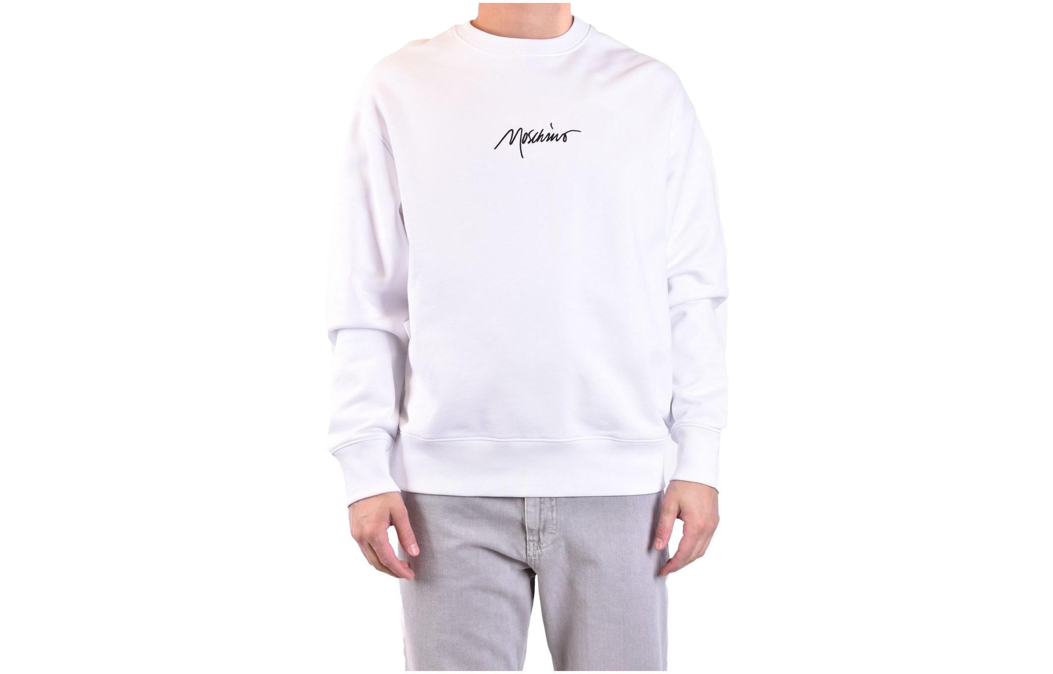 MOSCHINO SS23 Logo Print Crewneck Sweatshirt White () J1734-0228-1001