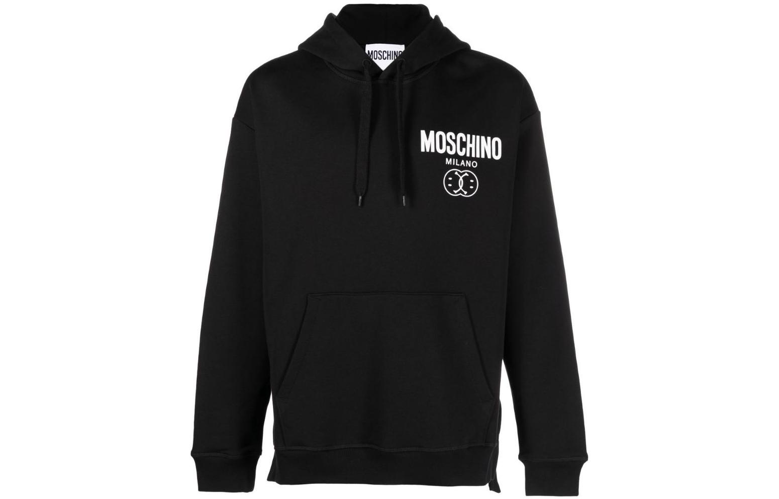 MOSCHINO SS23 Logo Print Hoodie Black - J1712-2028-1555