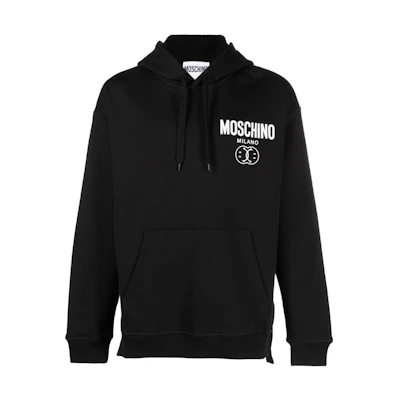 MOSCHINO SS23 Logo Print Hoodie Black - J1712-2028-1555