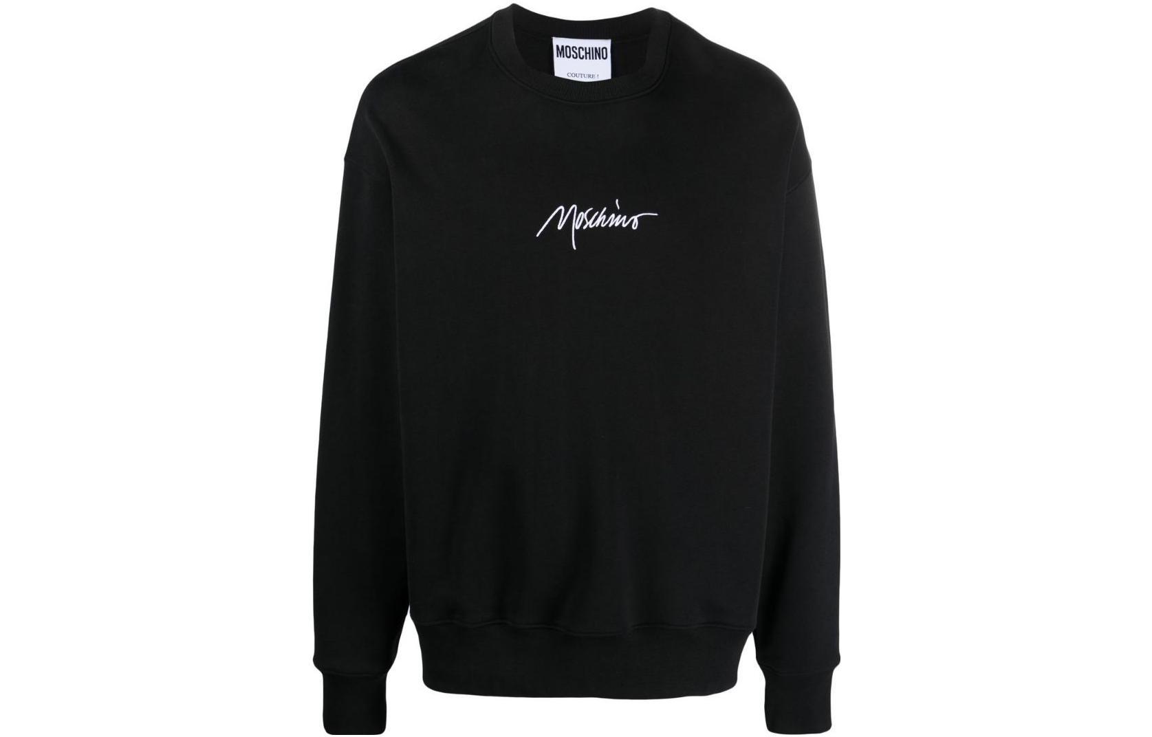 MOSCHINO SS23 Logo Printed Crewneck Sweatshirt Black J1734-0228-1555