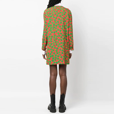 MOSCHINO SS23 彩色印花翻領長袖連衣裙 A0415-0561-2127 Shop MOSCHINO SS23 彩色印花翻領長袖連衣裙 A0415-0561-2127