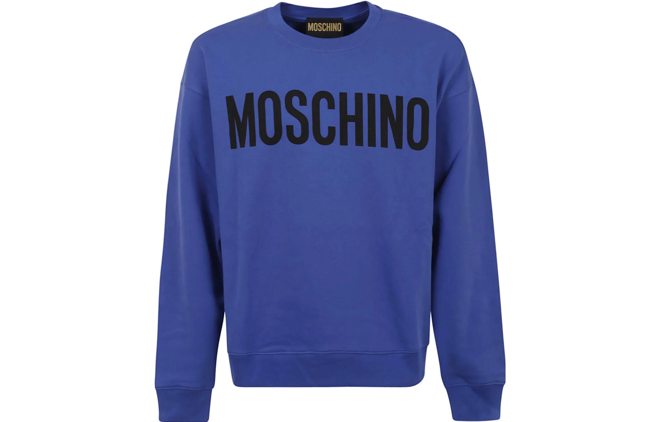 MOSCHINO SS23 Purple Crewneck Sweatshirt with Letter Print - Long Sleeve A170120281297