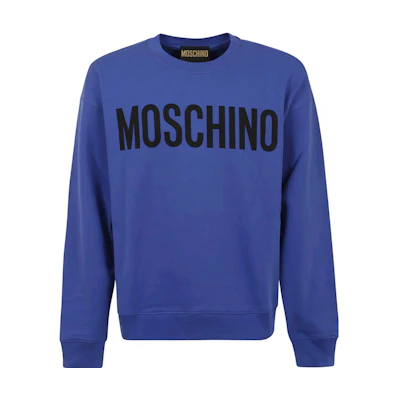 MOSCHINO SS23 Purple Crewneck Sweatshirt with Letter Print - Long Sleeve A170120281297