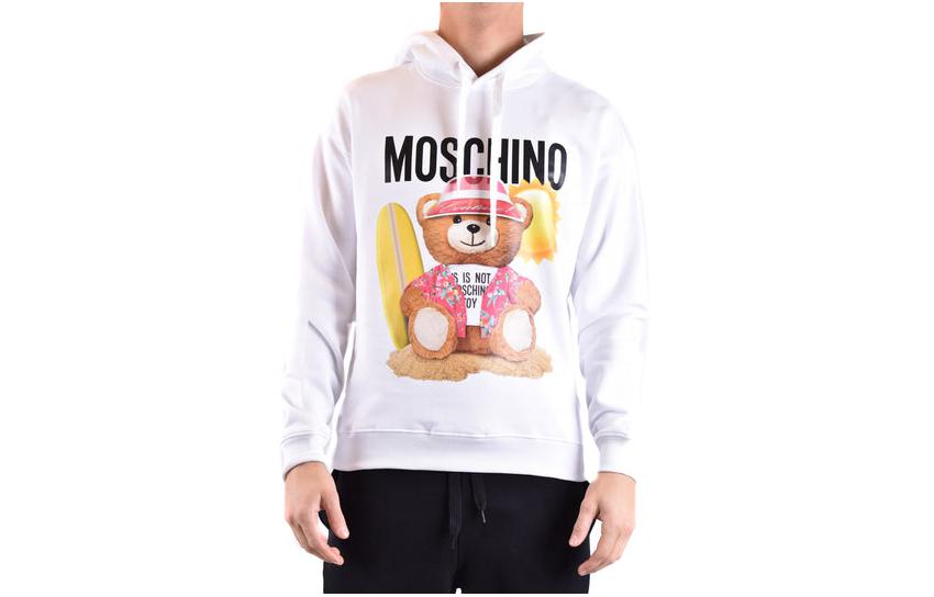 Moschino SS23 Teddy Bear Print Hoodie White ZPV1718-2028-V1001