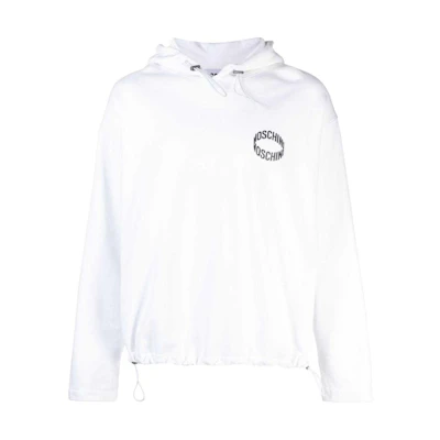 MOSCHINO SS24 Letter Pattern Hoodie in Optical White A17232028-WHITE