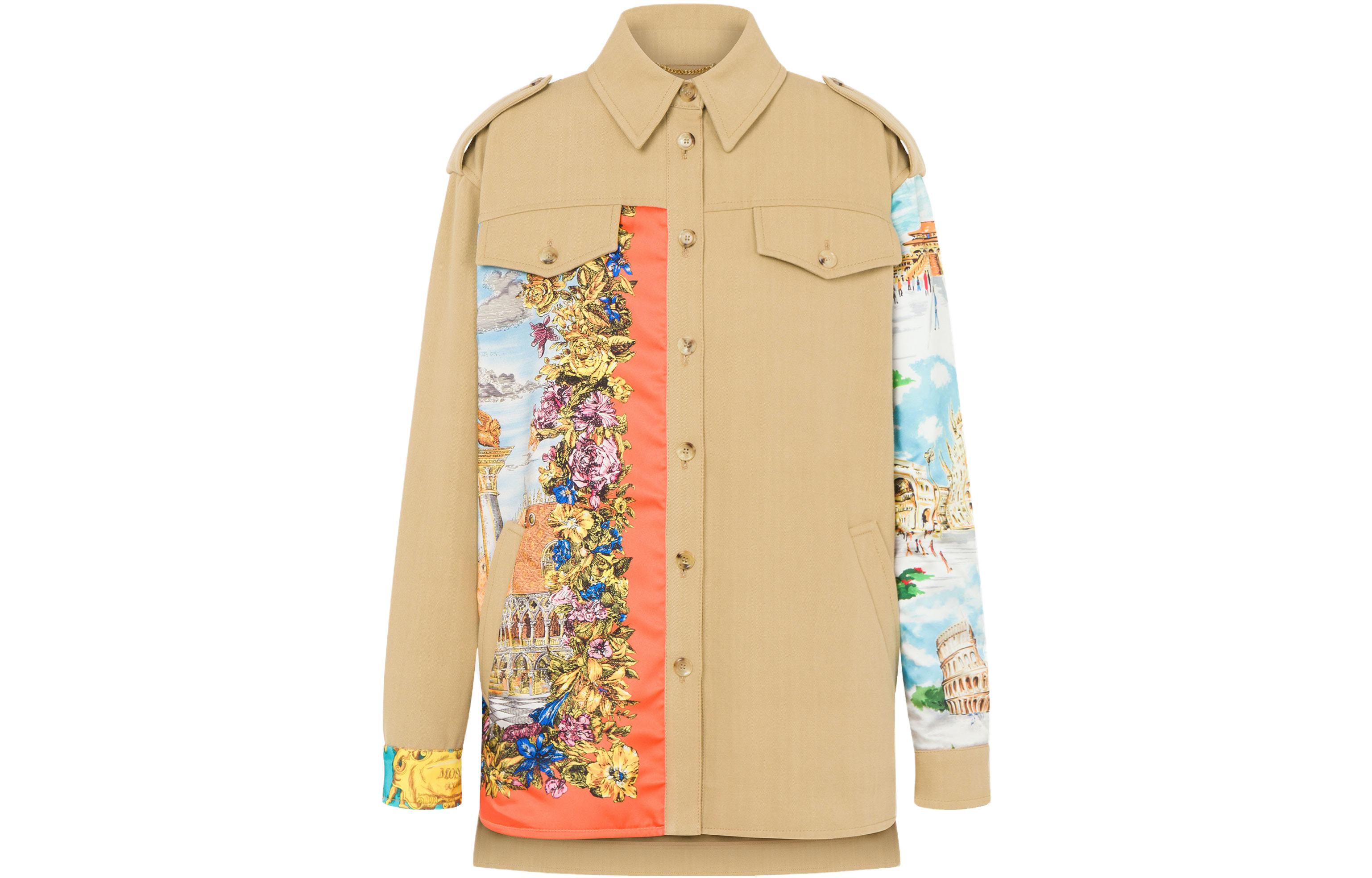 MOSCHINO SS24 Scarf Detail Cotton Bullfighter Jacket Beige A0502-0512-1081