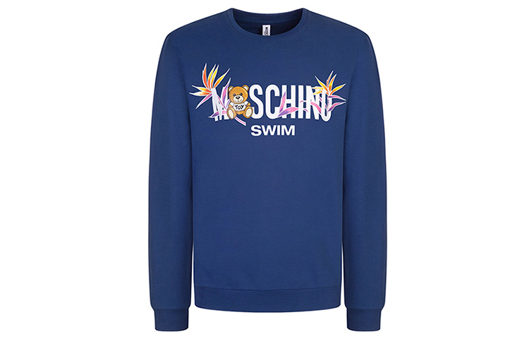 MOSCHINO Swim Flamingo Crewneck Sweatshirt Blue - V1706-2312-0290
