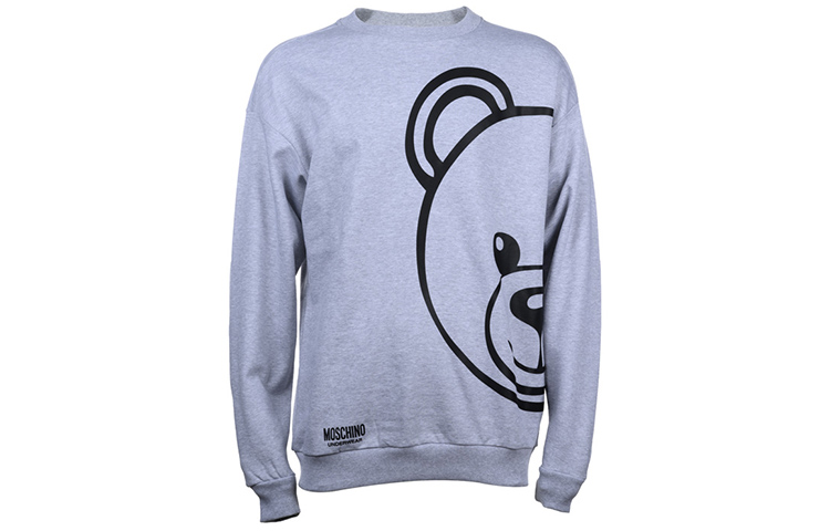 MOSCHINO Teddy Bear Graphic Cotton Long-Sleeve Sweatshirt Grey () A1716-8111-0489