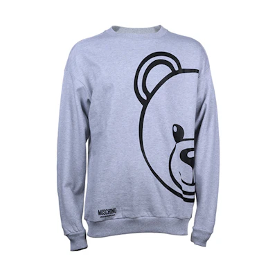 MOSCHINO Teddy Bear Graphic Cotton Long-Sleeve Sweatshirt Grey () A1716-8111-0489