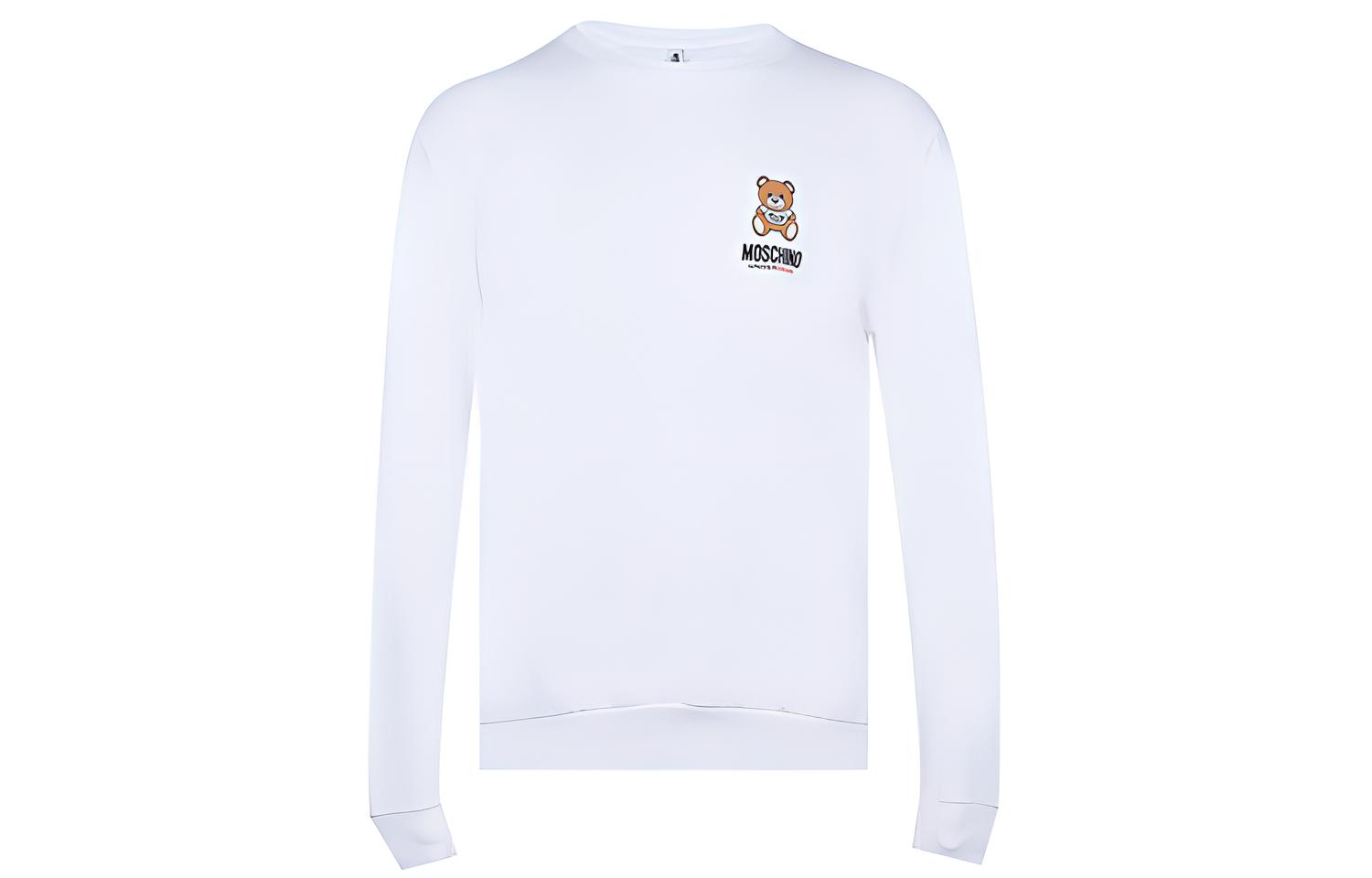MOSCHINO Teddy Bear Graphic Crewneck Sweatshirt White A1719-8104-0001