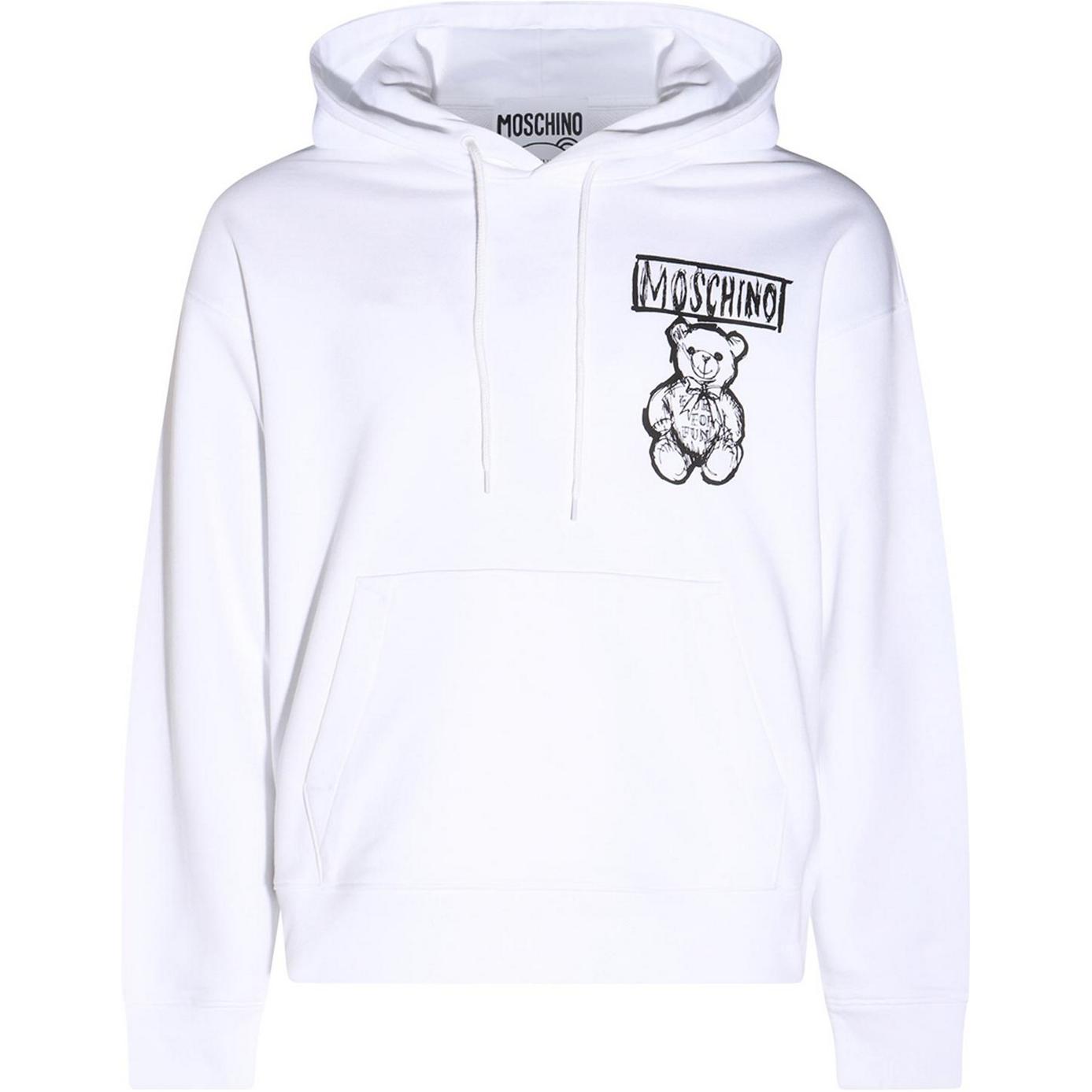 Moschino Teddy Bear Graphic Hoodie White V1725-7028-1001