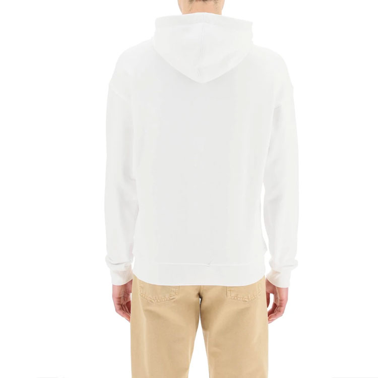 Shop 모스키노 테디베어 로고 프린트 화이트 후디 남성용. 1718-2028-1001