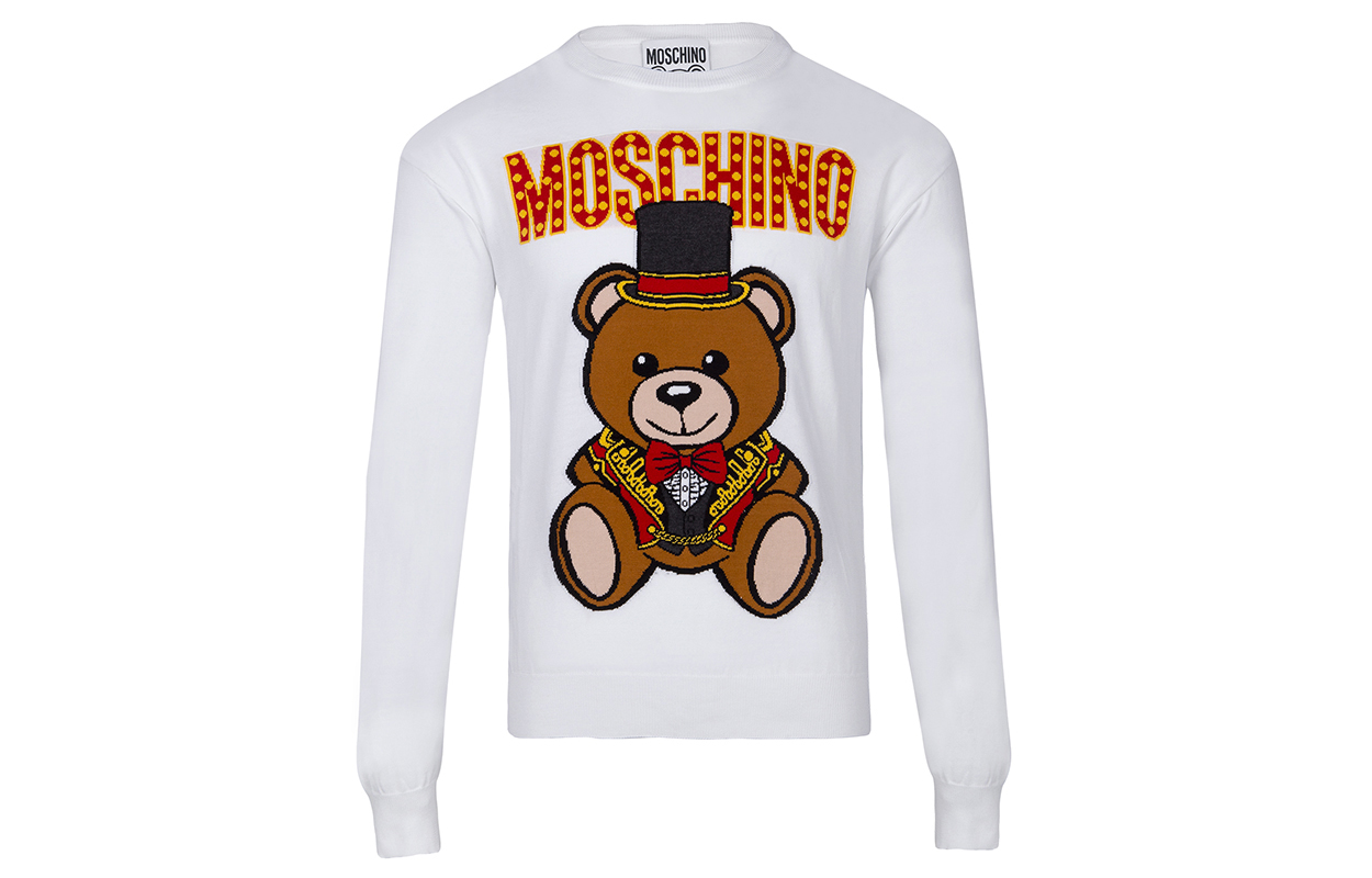 MOSCHINO Teddy Bear Logo Sweatshirt White - 0901-0201-1001