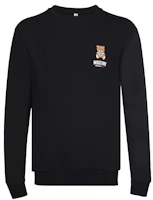 Moschino Teddy Bear Print Black Crewneck Sweatshirt Mens Long Sleeve A1719-8104-0555 Moschino Teddy Bear Print Black Crewneck Sweatshirt Mens Long Sleeve A1719-8104-0555