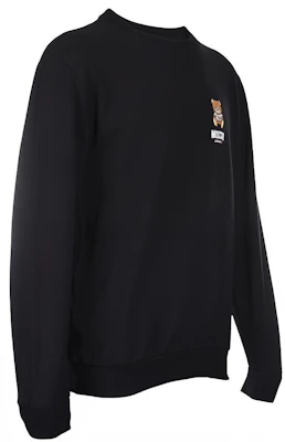 Moschino Teddy Bear Print Black Crewneck Sweatshirt Mens Long Sleeve A1719-8104-0555 Purchase Moschino Teddy Bear Print Black Crewneck Sweatshirt Mens Long Sleeve A1719-8104-0555