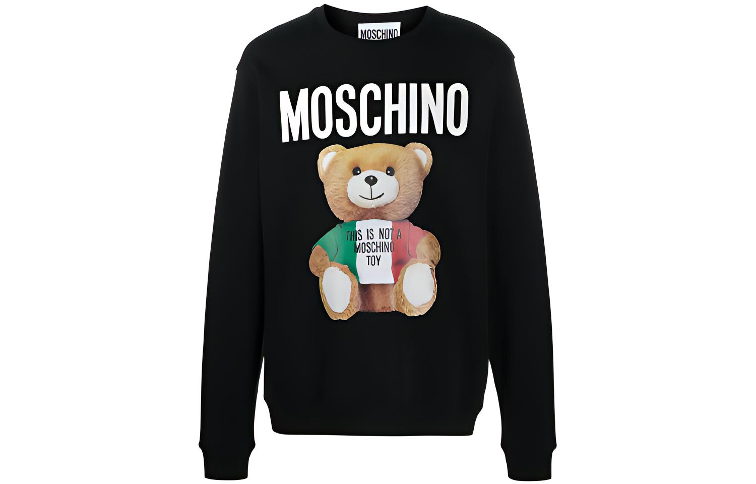 MOSCHINO Teddy Bear Print Crewneck Sweatshirt Black V1735-2027-1555