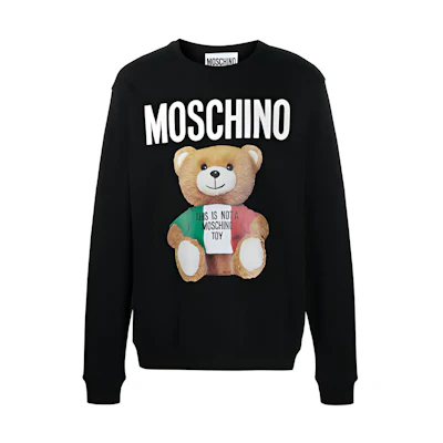 MOSCHINO Teddy Bear Print Crewneck Sweatshirt Black V1735-2027-1555