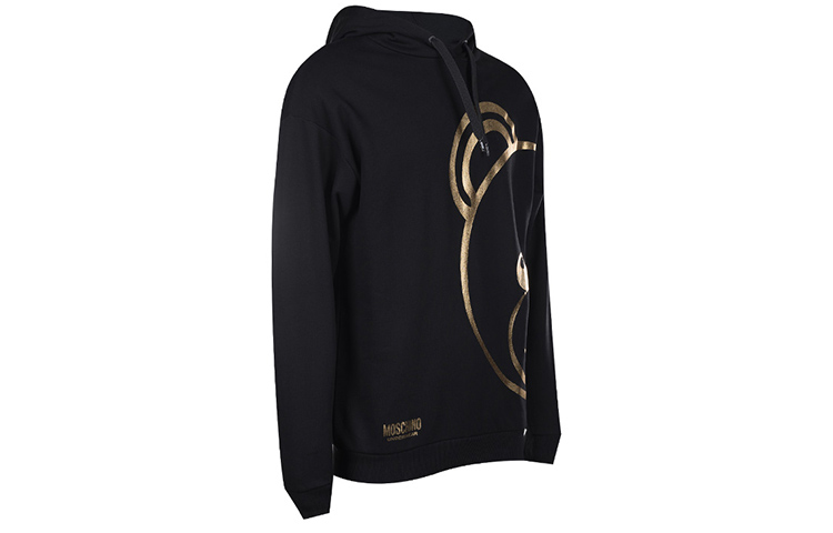 Purchase Moschino Toy-Bear Metallic Cartoon Print Hoodie Black A1710-8113-0555