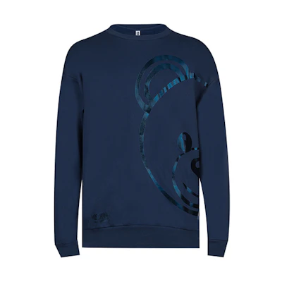 MOSCHINO Toy-Bear Metallic Print Sweatshirt Blue - Fashionable Wear A1709-8113-0290