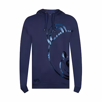 MOSCHINO Toy Bear Metallic Print Hoodie Blue () A1710-8113-0290