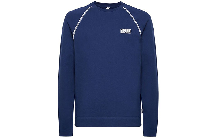 MOSCHINO Underwear Logo Fleece Sweatshirt Blue 1-A1719-8111-0290