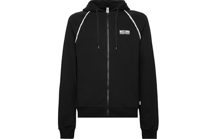MOSCHINO Underwear Logo Zip Hoodie Black A1713-8111-0555
